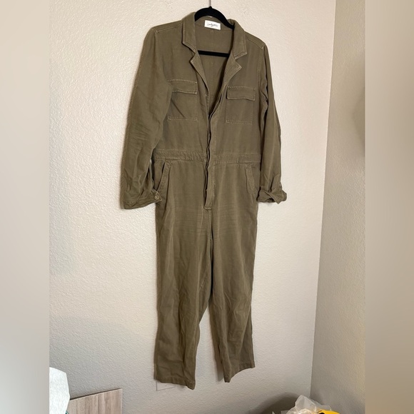 CJLA Carly Jean Jumpsuit Utility Olive Dark Khaki Women Large Boutique - Picture 13 of 15